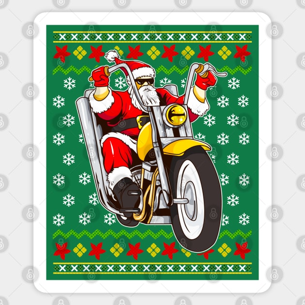 Biker christmas sweater outlet